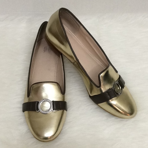 Victoria's Secret Shoes - Victoria's Secret Gold Flats/ Shoes Sz 8.5B